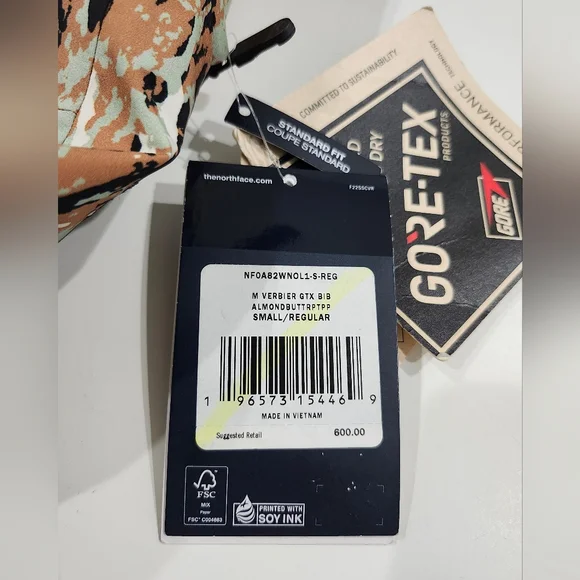 The North Face Men's Summit Verbier Waterproof GTX Ski Bibs Pants Size Small NWT